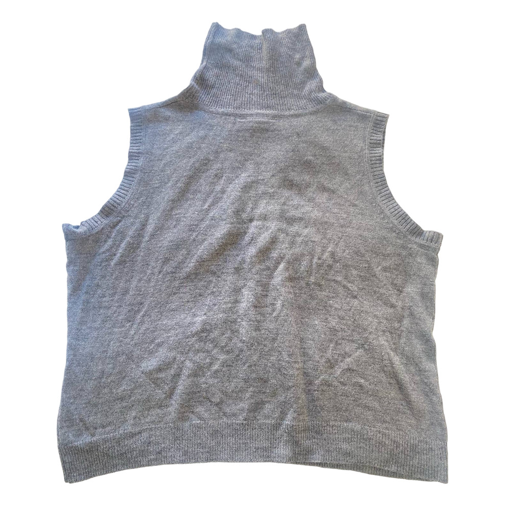 Ashley Stewart Turtleneck Sleeveless Knit Sweater Vest
